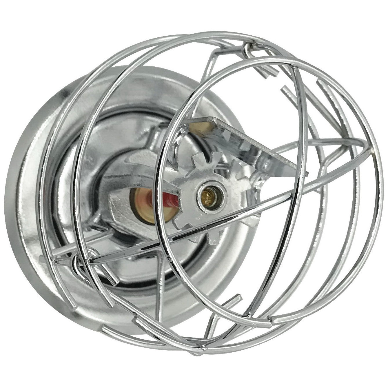 Happy Tree (2 Pack) Fire Sprinkler Head Guard Cage for 1/2" Recessed/Horizontal Sidewall Drywall-Mounted Sprinkler Heads Chrome PlatedProtector Fire Sprinkler Head Cover