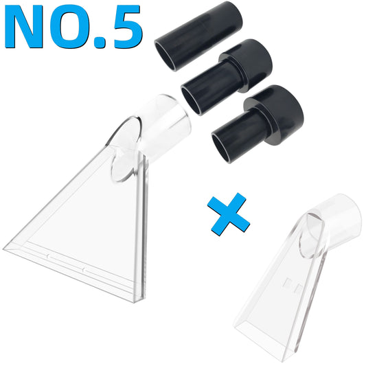 Fits All Shop Vacs Large 7-1/2" and Small 3-1/2" Width Clear Heads with Three Adapters 2-1/2"&1-7/8" &1-1/4" for Upholstery & Carpet Cleaning and Auto Detailing