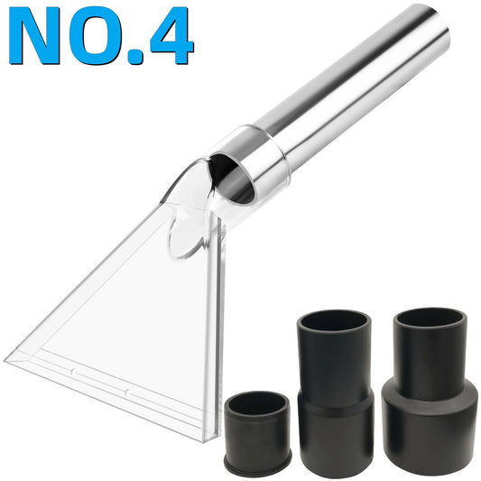 NO.4 Fits All Shop Vacs Large Extractor tool with Three Adapters 2-1/2" & 1-7/8" &1-1/4" and with 7-1/2" Clear Head for Upholstery & Carpet Cleaning and Auto Detailing