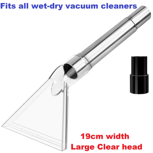 For European Market, Fits All Wet Vacuums Cleaners, 19cm Width Extraction Attachment for Auto Detailing, Shop Vac Extractor Attachment for Carpet & Upholstery Clearningear Head for Upholstery & Carpet Cleaning and Auto Detailing