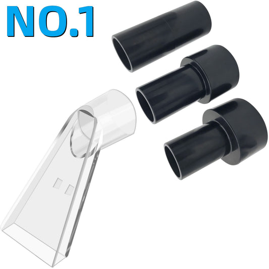 No.1 Fits All Shop Vacs Small 3-1/2" Width Clear Head with Three Adapters 2-1/2"&1-7/8" &1-1/4" for Upholstery & Carpet Cleaning and Auto Detailing