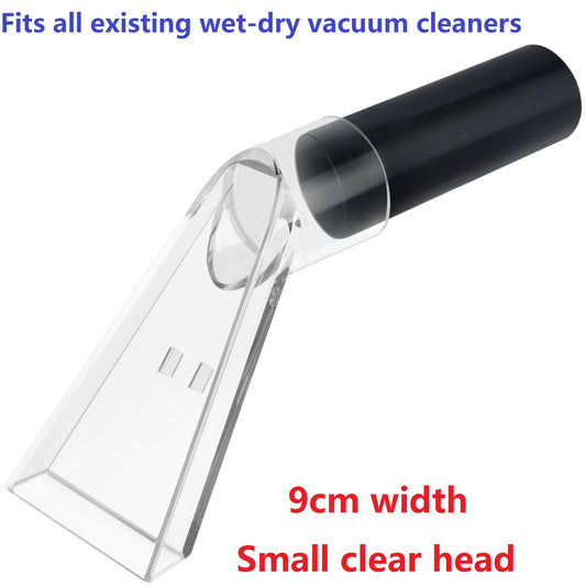 For Euorpean Market,Fits All Wet-dry Vacuum Cleaners, 9cm width See-Through Extraction Accessory Nozzle for Auto Detailing and carpet cleaning, Shop Vac Extractor Attachment for upholstery cleaning
